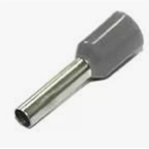 TERMINAL TUBULAR SIMPLE AISLADO 4MM2 GRIS C/100