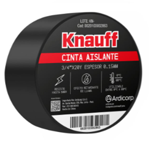 CINTA AISLANTE COLORNEGRO3/4" X 20Y KNAUFF