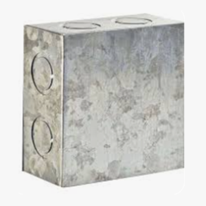 CAJA DE PASE METALICA 4X4X2 SALIDA 3/4" - 1/27MM